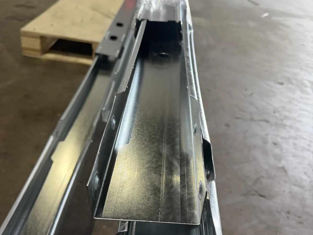 Steel studs and tracks nested together